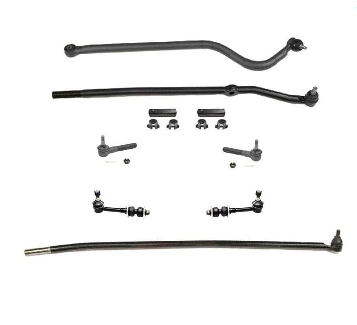Para 98-99 Dodge Ram 1500 Pick Up Drag Link Tie Rods Track Bar Sway Bar Links 9Pc