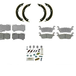 06-10 Hummer H3 FRONT & REAR Ceramic Disc Pads Parking Brake Shoes & Springs 4Pc