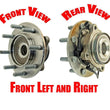 (2) Conjunto de buje y cojinete de rueda delantera, 8 pernos 4x4 para Silverado 3500 01-06