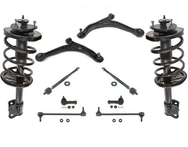 Spring Strut Assembly Lower Control Arm Ball Joints Tie Rod Sway Bar Links 99-01