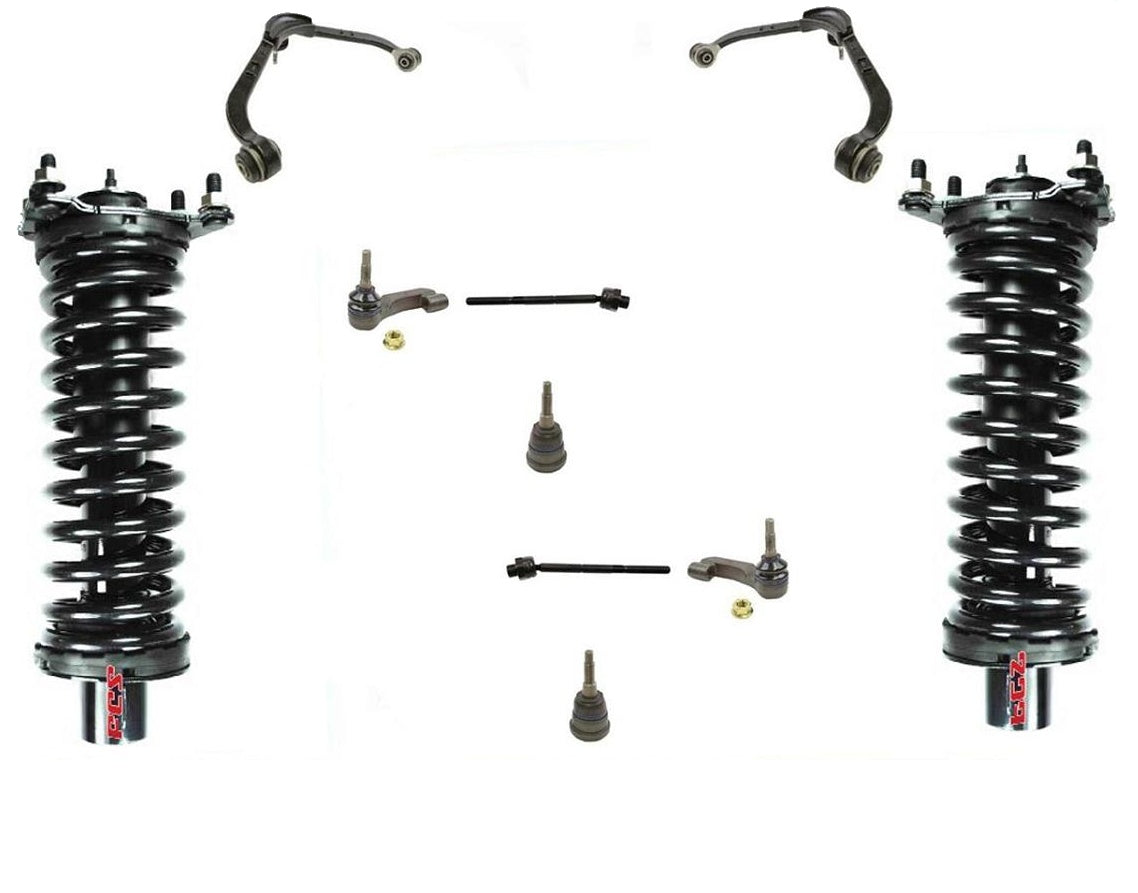 02-04 Liberty Complete Front Struts Assembly Inner Outer Rods Upper Control Arms