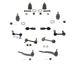 Envoy Bravada Trailblazer Ball Joints Inner Tie Rods Sway Bar links 12Pc