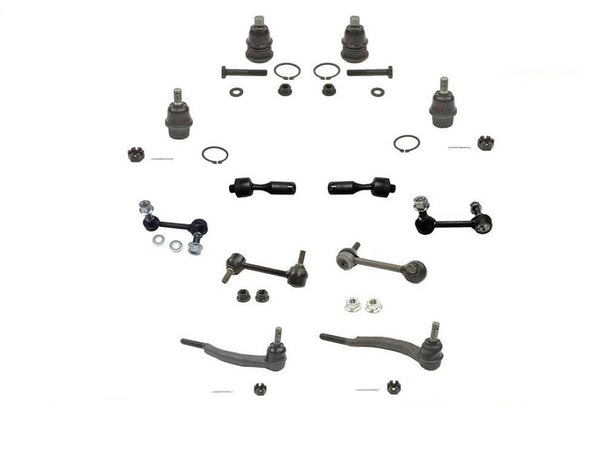 Envoy Bravada Trailblazer Ball Joints Inner Tie Rods Sway Bar links 12Pc