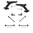 05 to Pro Date 12/04/05 Ford Focus (2) Control Arm + Ball Joint Tie Rods 8Pc Kit