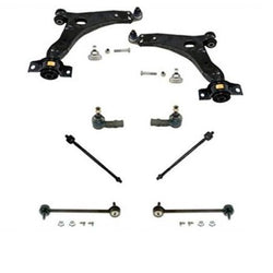 05 to Pro Date 12/04/05 Ford Focus (2) Control Arm + Ball Joint Tie Rods 8Pc Kit