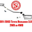 Fits 01-03 Highlander Middle Muffler Rear Muffler Exhaust System Welding Req.