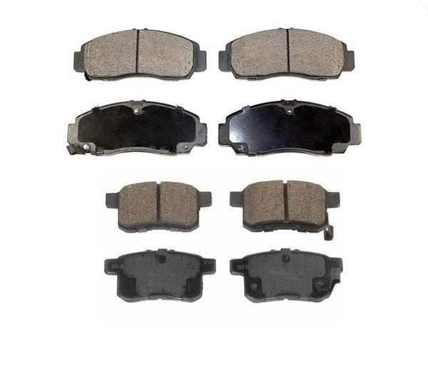 100% New Dash-4 Front and Rear Ceramic Brake Pads for Acura TSX 2011-2014