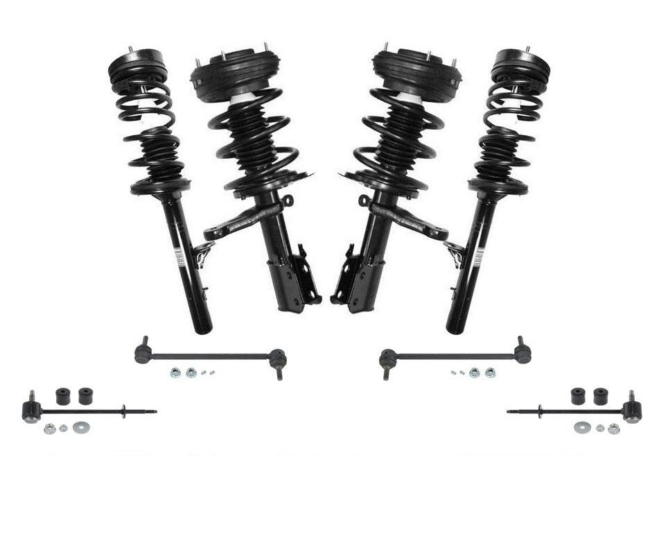 Front & Rear Complete Struts & Sway Bar Links For Chrysler 300M Base 1999-2004