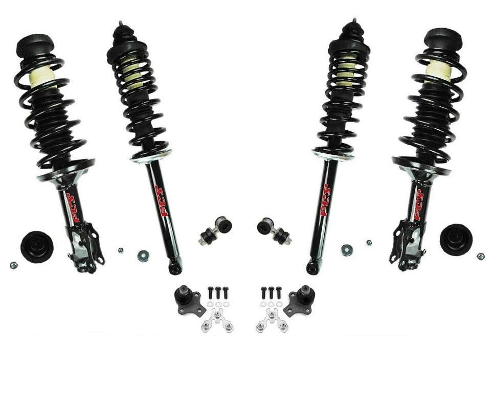 4 Strut Shock & Coil Spring Struts 93-98 Jetta 1.8L 2.0L Sway Bar Ball Joints 8P