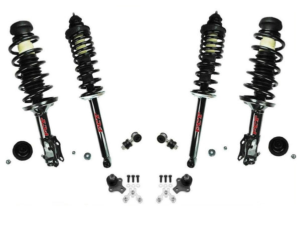 4 Strut Shock & Coil Spring Struts 93-98 Jetta 1.8L 2.0L Sway Bar Ball Joints 8P