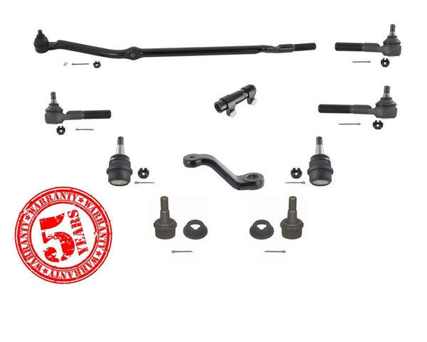 Kit de 10 piezas de brazo Pitman con rótula inferior y superior, varillas de amarre interiores y exteriores de enlace de arrastre