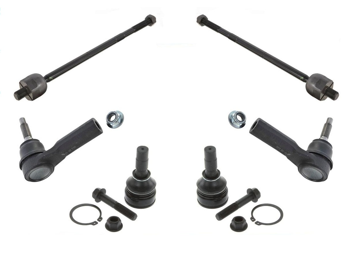 05-09 Fits Ford Mustang Lower Ball Joint Joints Inner and Outer Tie Rod Ends Kit