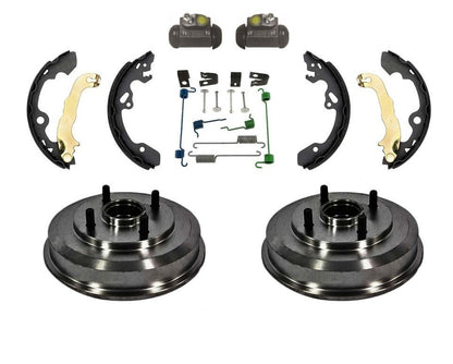 Para 00-08 Focus Kit de cilindros de rueda y resortes de zapata de freno con cojinete de rueda de tambor trasero