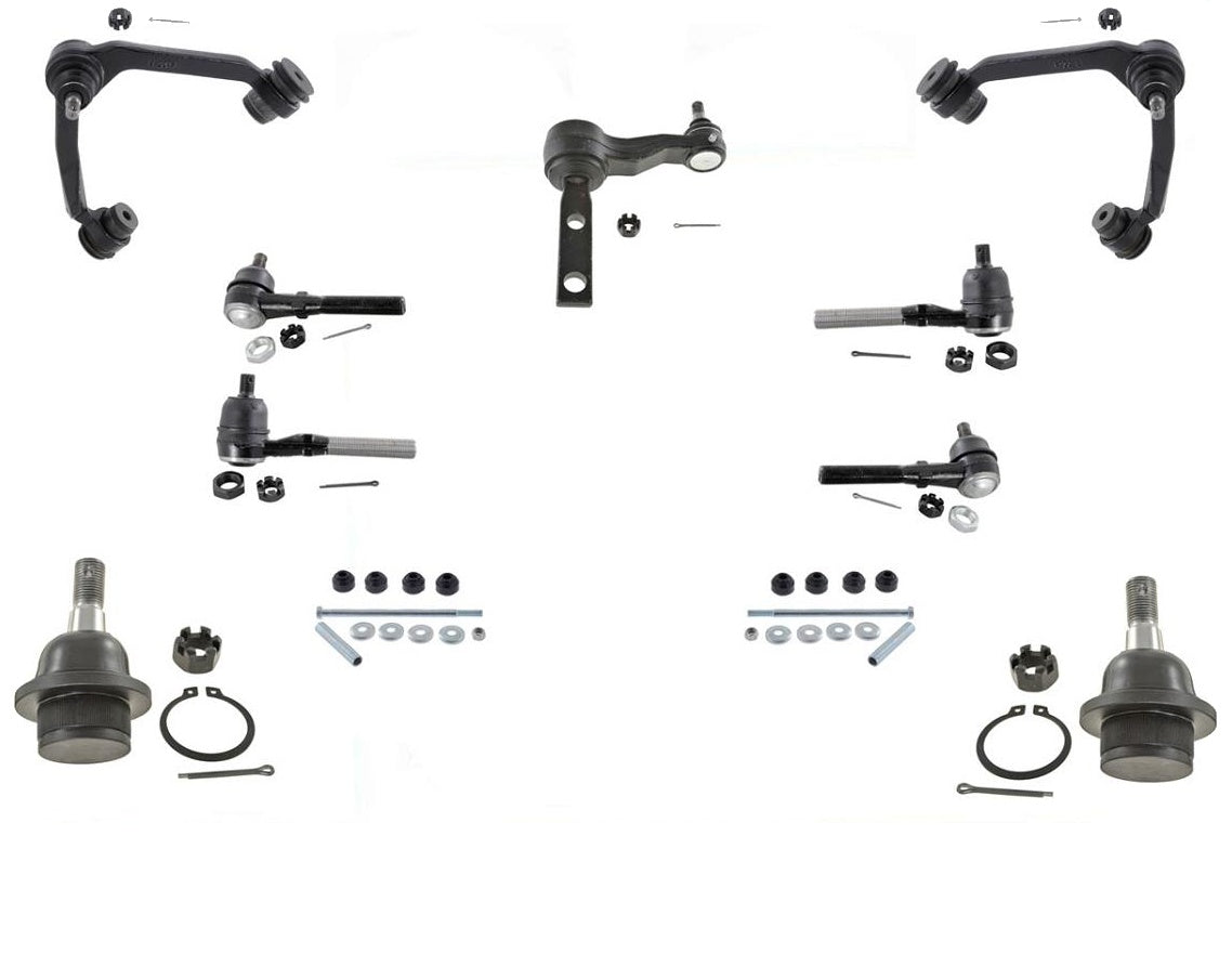 11 Pcs Kit For Ford Expidition 1997 - 2002 Upper Arms Ball Joints Tie Rods