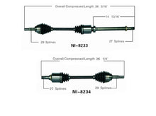 Nuevos ejes delanteros para Nissan Altima 2.5L con transmisión automática 2007-2012