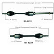 New Front Axles for Nissan Altima 2.5L with Automatic Transmission 2007-2012