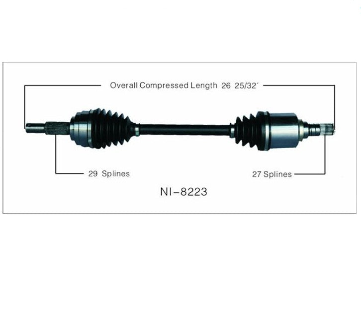 Front Passenger Side Axle for Nissan ALTIMA & SENTRA 07-12 ROGUE 08-12 2.5L A/T