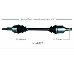 Front Passenger Side Axle for Nissan 08-13 ALL WHEEL DRIVE ROGUE 2.5L Automatic