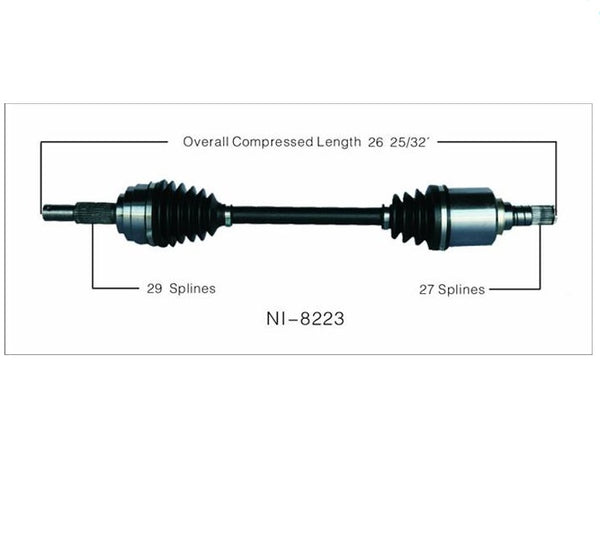 Front Passenger Side Axle for Nissan 08-13 ALL WHEEL DRIVE ROGUE 2.5L Automatic