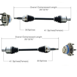 Eje de junta homocinética trasera, rodamientos de cubo de eje trasero, 4 piezas para Chevrolet Corvette 97-04