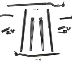 For 99-04 F250 4 Wheel Drive Super Drag Link & Tie Rod Rods Assembly Shocks 10pc