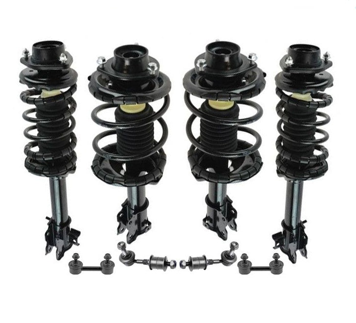 Front and Rear Complete Struts with Sway Bar Links for Nissan Altima 2000-2001