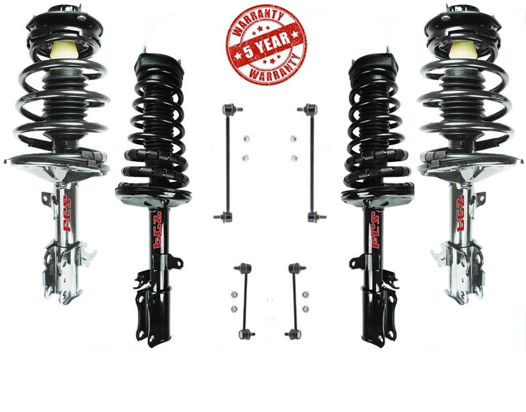 Front Complete Struts Assembly Fits Camry ES300 V6 & Front & Rear Sway Bar Links