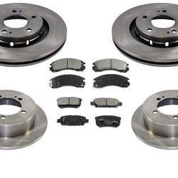 Pastillas de freno de rotores delanteros y traseros 100% nuevas para Mitsubishi Outlander 2.4L 05-06