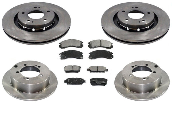 Pastillas de freno de rotores delanteros y traseros 100% nuevas para Mitsubishi Outlander 2.4L 05-06
