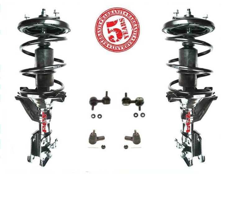 01-02 Civic L & R Quick Spring Strut & Mount 2358L 2358R Plus Sway Bar Tie Rods