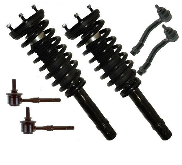Frt Coil Spring Struts 2 Tie Rods 2 Sway Bar Links For 2001-2005 KIA Optima