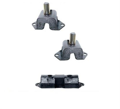 1959-1971 CJ 2.2L 3Pc Engine Motor Mount & 4 Speed Transmission Mount Kit