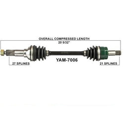 2002 Yamaha Grizzly 660 Front Right CV Axle Shaft Complete