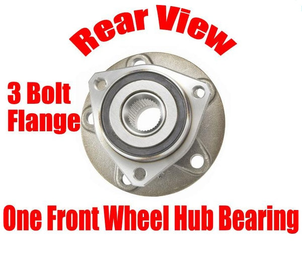 ONE New Front Wheel Hub Bearing for Volkswagen Eos Golf with 3 Bolt Flange 07-16
