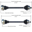 New Front Left & Right Manual Transmission Axles for Audi A4 QUATTRO 3.0L 02-04