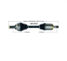 BM-8045 CV Axle Shaft - , Front Left 2000 X5 4.4i Lujo Sport Utility 4-Door