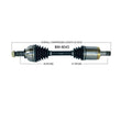 BM-8045 Eje CV - Nuevo, delantero izquierdo 2000 X5 4.4i Lujo Sport Utility 4 puertas 