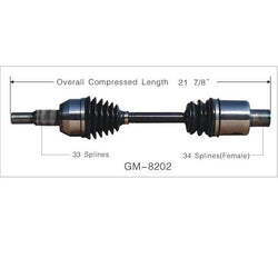 Front Right/Passenger Side Cv Shaft Axle for Equinox 2005-2006 & Torrent 2006
