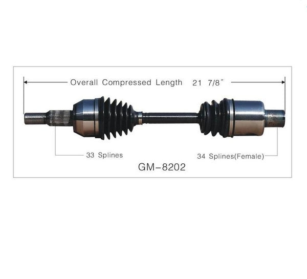 Front Right/Passenger Side Cv Shaft Axle for Equinox 2005-2006 & Torrent 2006