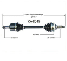 Eje CV nuevo delantero L KA-8015 se adapta a KIA Spectra 1.8LD/S automático 01-04 