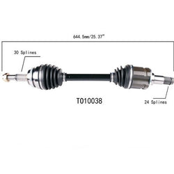 100% Brand New Front Driver Side Cv Axle for 02-06 3.0L 3.3L for Toyota Camry V6