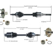 Buje y rodamientos de eje CV delantero para Escape 01-08 3.0L automático (sin híbrido)