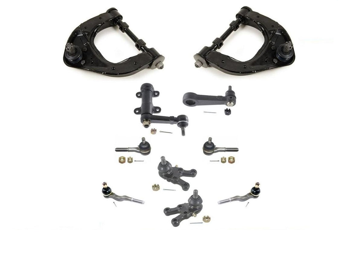 97-00 Montero Idler Piman Upper Arms Ball Joints Inner & Outer Tie Rods 10Pc