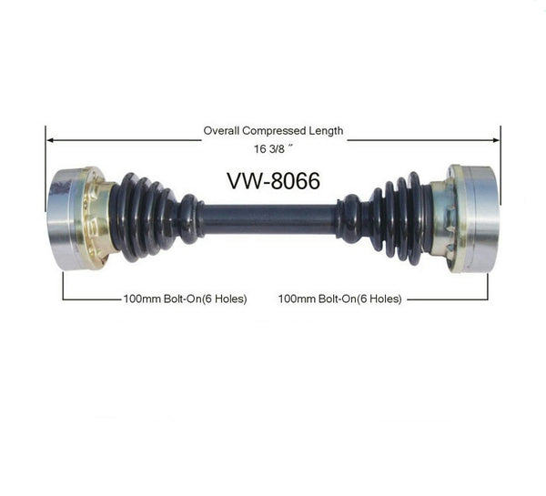 1973-74 Volkswagen Thing Rear Driver - Passenger Side CV Drive Axle Shaft 8066VW