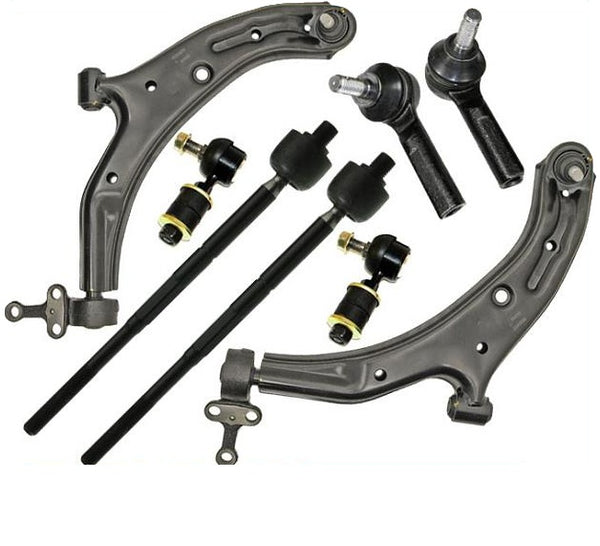 Front Lower Control Arms Ball Joints Tie Rods Bar Links For Nissan Sentra 00-06