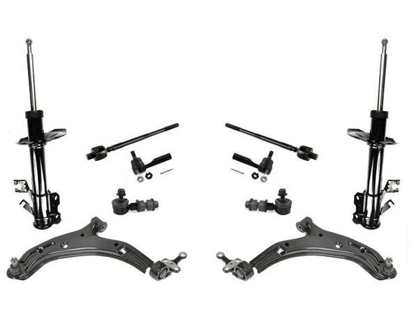 Front Struts Control Arms Tie Rods & Sway Bar Links for Nissan Sentra 1.8L 02-06