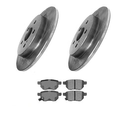 09-15 Prius & Plug In Rear Disc Brake Rotors & Ceramic Rear Pads