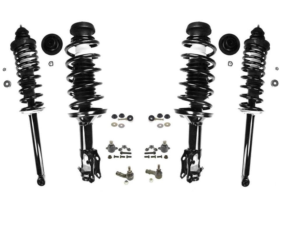 Tie Rods Sway Bar Links Ball Joints for 93-98 Jetta Spring Complete Strut 10Pc