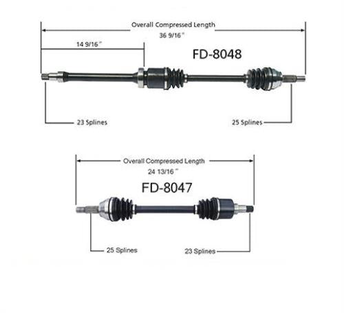 00-04 Focus IB5 Manual Trans D/S & P/S Front Cv Axle Shafts FD8047 FD8048