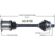 A4 Quattro A/T 2002-2008 Front Right Passenger Side Cv Shaft Axle